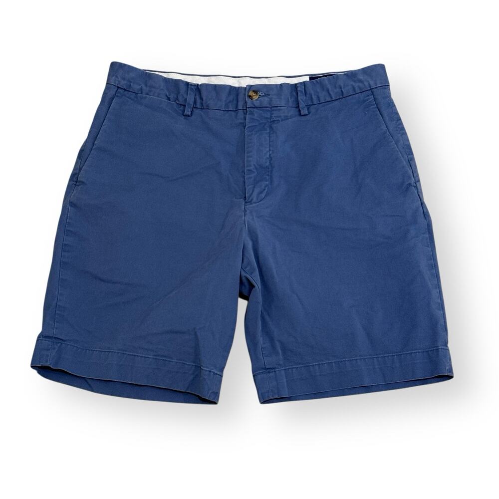 Polo Ralph Lauren Chino Shorts Mens 33 Blue Stretch Classic Fit Preppy Casual